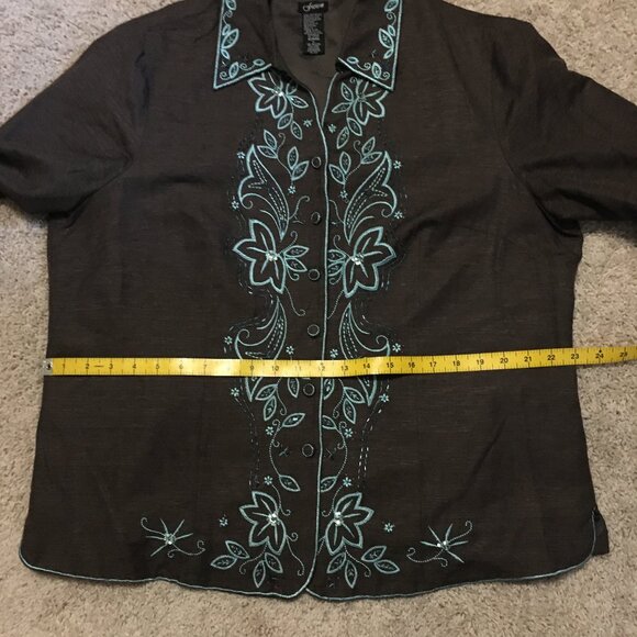 Vintage Fusion 100% Silk Floral Embroidered & Sequined Dress Jacket - Picture 13 of 16